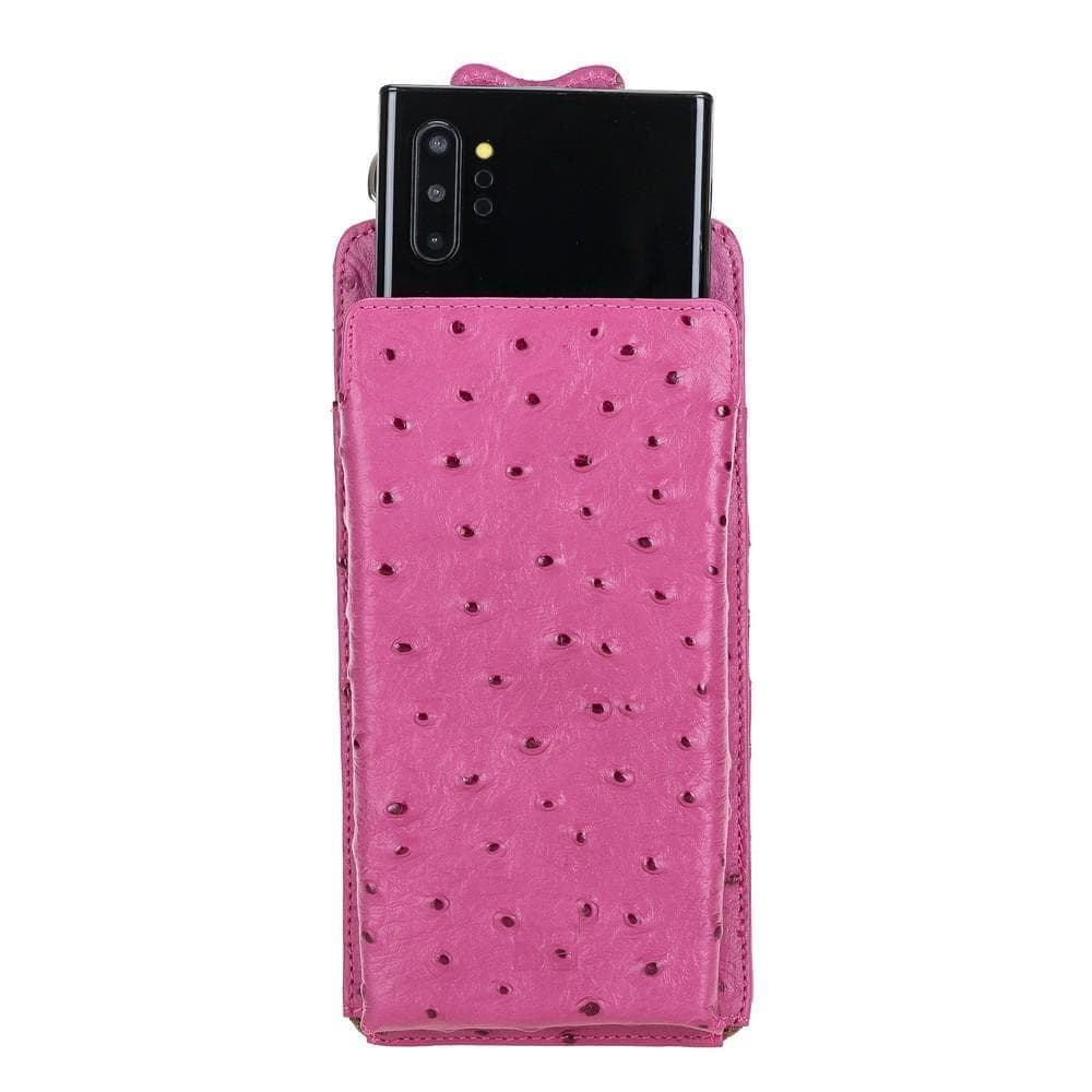 Bayelon Marlo Leather Universal Phone Case - Crossbody Wallet Pink