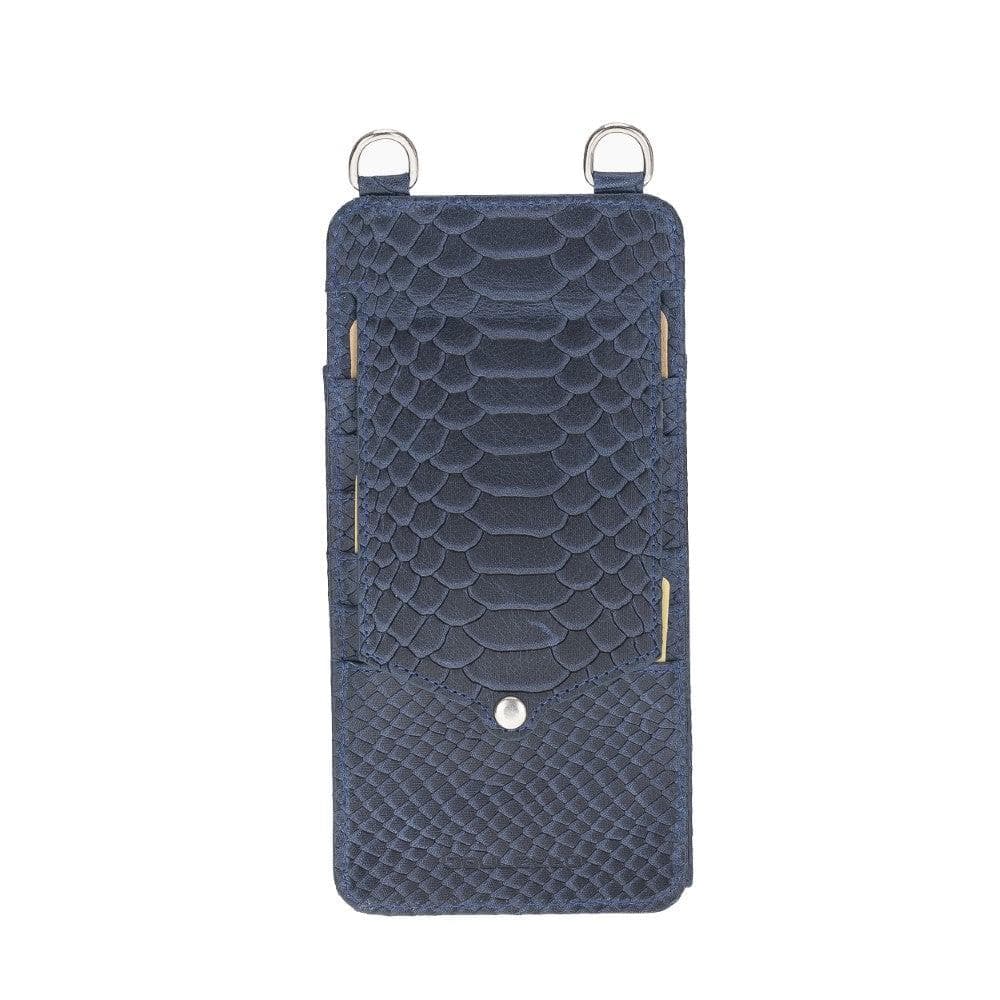 Bayelon Marlo Leather Universal Phone Case - Crossbody Wallet Navy Blue