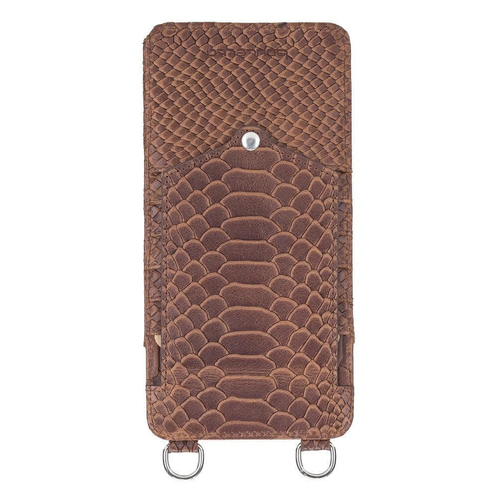 Bayelon Marlo Leather Universal Phone Case - Crossbody Wallet Dark Red