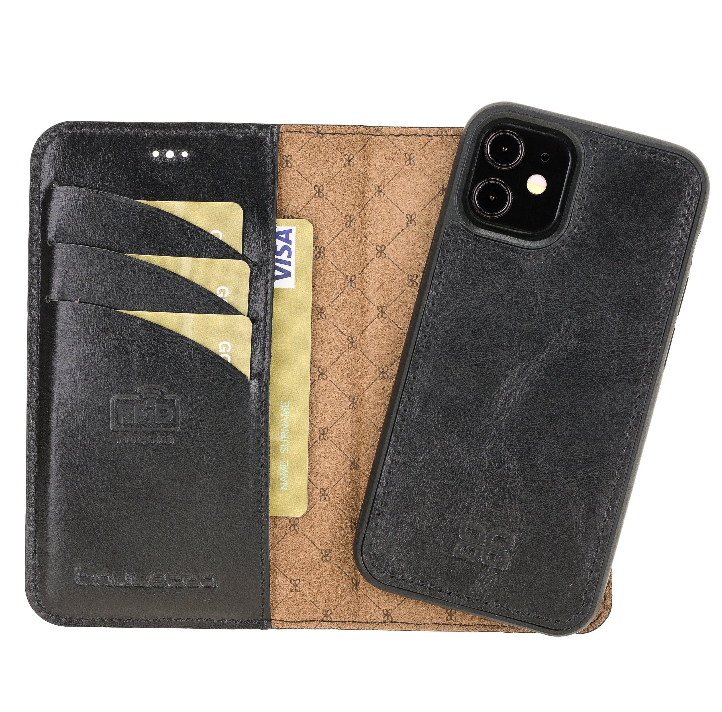 Bouletta Magic iPhone 12 Mini Leather Detachable Wallet Case Black