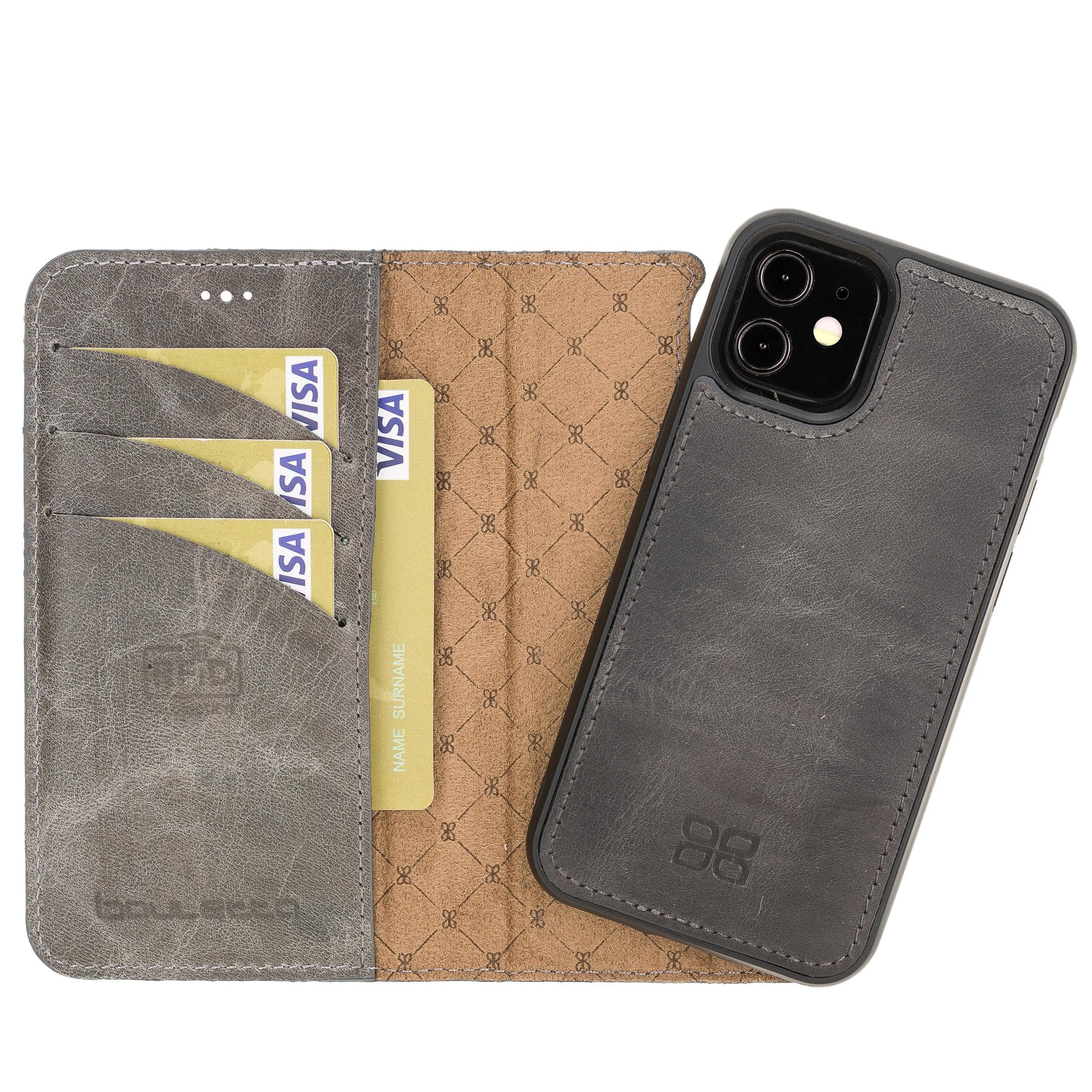 Bouletta Magic iPhone 12 Mini Leather Detachable Wallet Case Gray