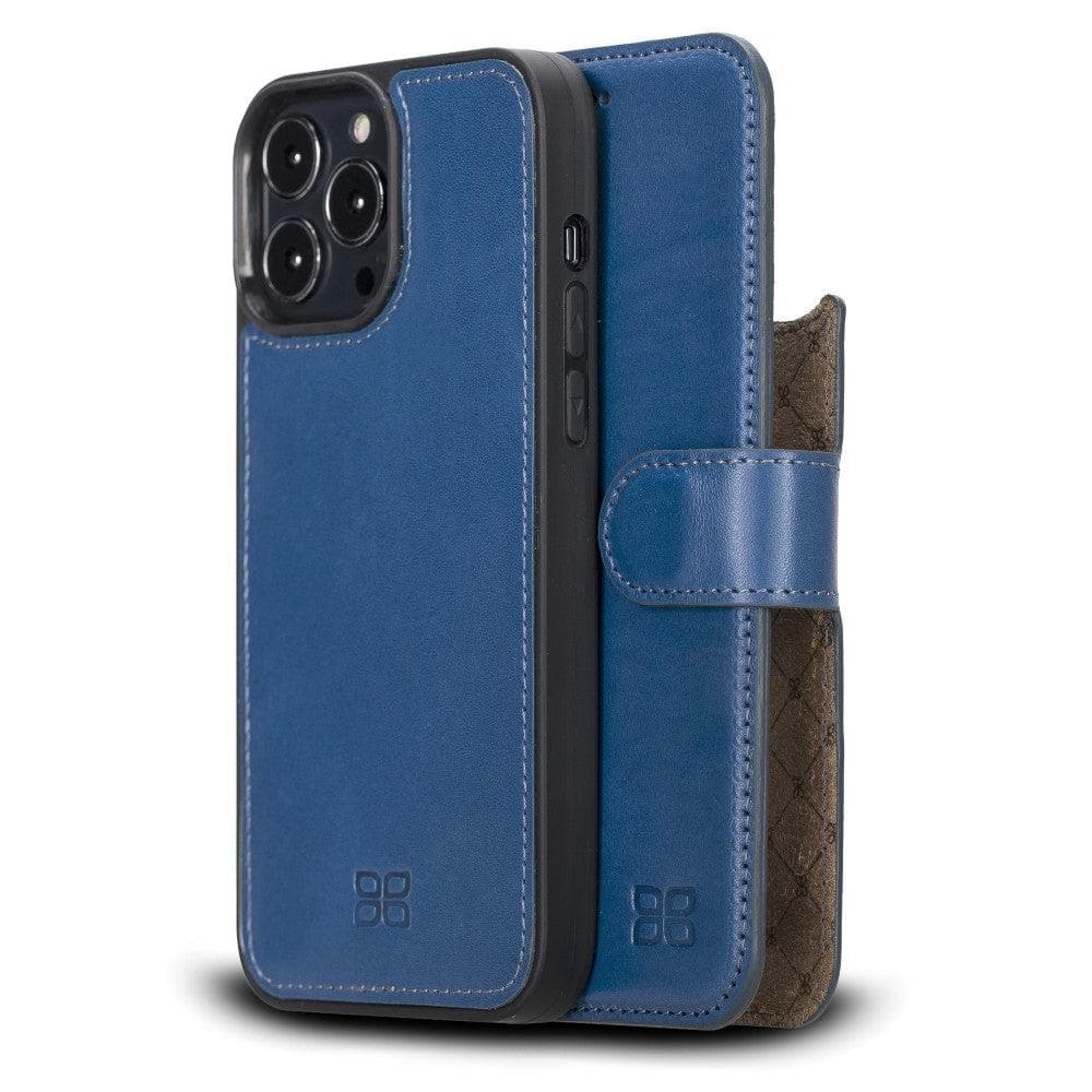 Bouletta Magic iPhone 13 Pro Max Colorful Leather Detachable Wallet Case Navy Blue