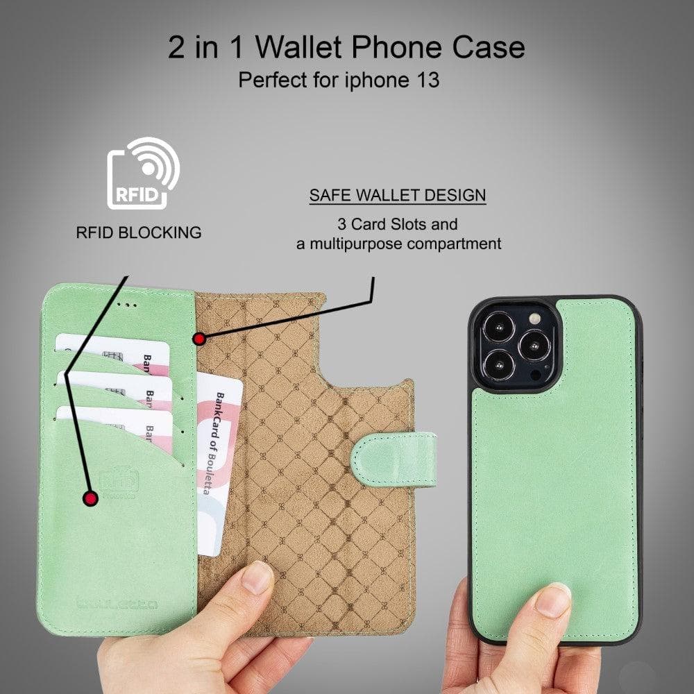 Bouletta Magic iPhone 13 Pro Max Colorful Leather Detachable Wallet Case
