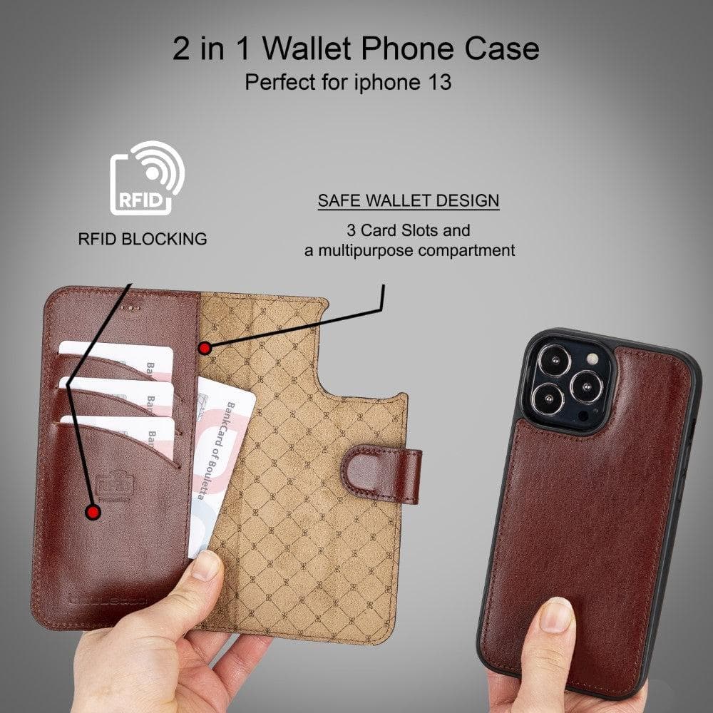 Bouletta Magic iPhone 13 Pro Max Colorful Leather Detachable Wallet Case