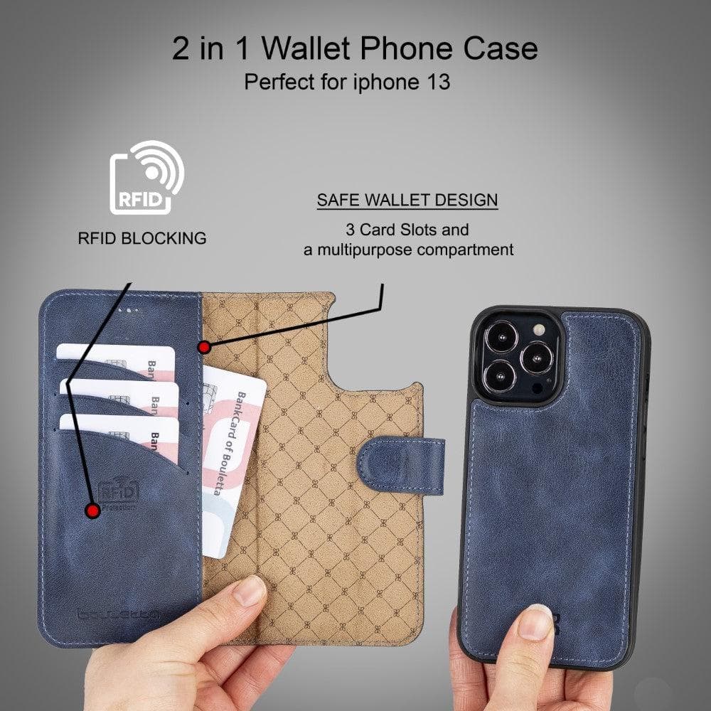 Bouletta Magic iPhone 13 Pro Max Colorful Leather Detachable Wallet Case