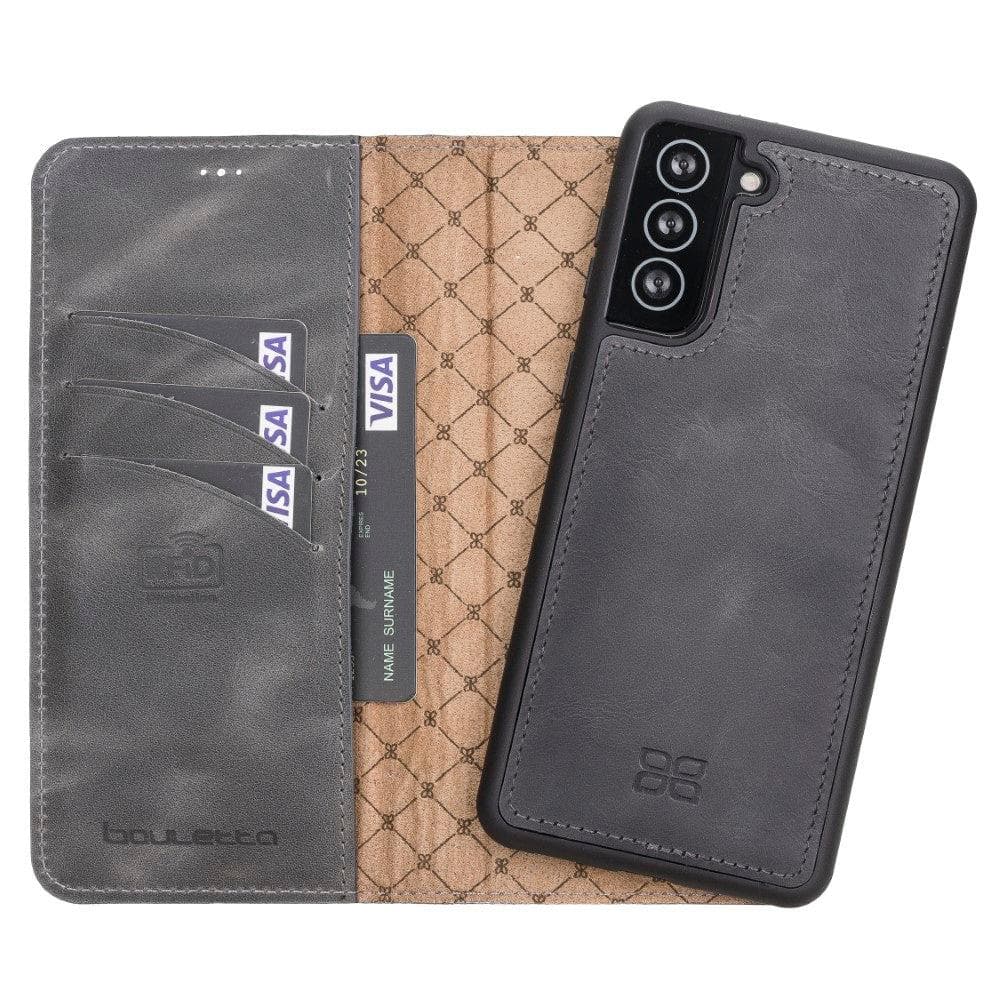 Bouletta Bouletta Magic Detachable Leather Wallet Case for Samsung Galaxy S21 Galaxy S21 Gray