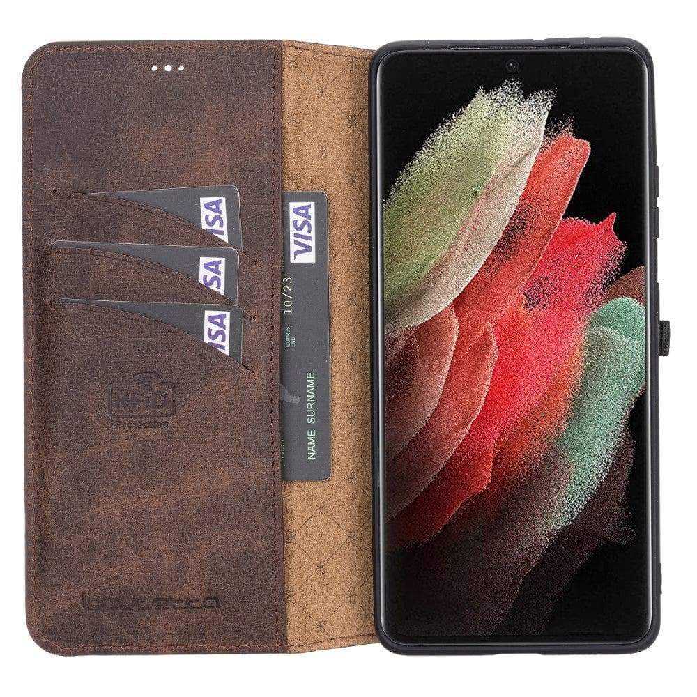 Bouletta Bouletta Leather Wallet Case for Samsung Galaxy S21 Series Galaxy S21 Ultra Brown
