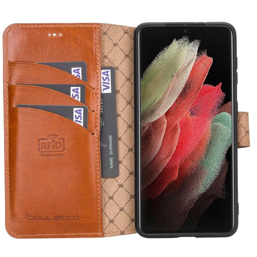 Bouletta Bouletta Leather Wallet Case for Samsung Galaxy S21 Series Galaxy S21 Tan