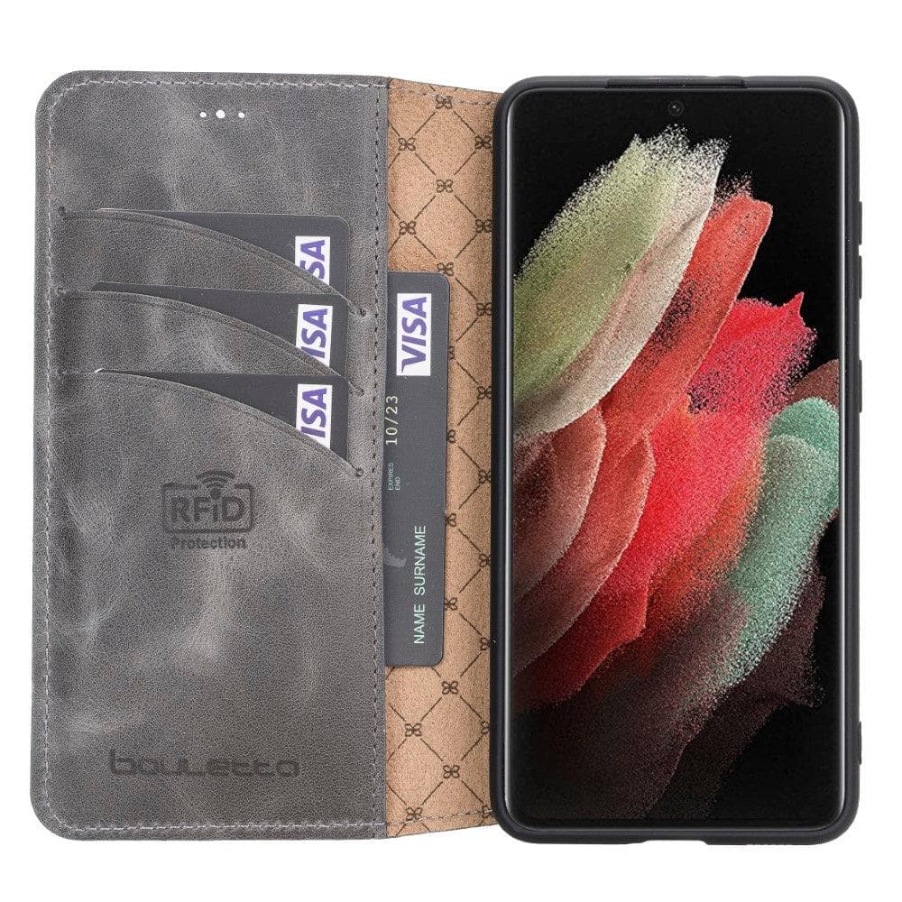 Bouletta Bouletta Leather Wallet Case for Samsung Galaxy S21 Series Galaxy S21 Gray