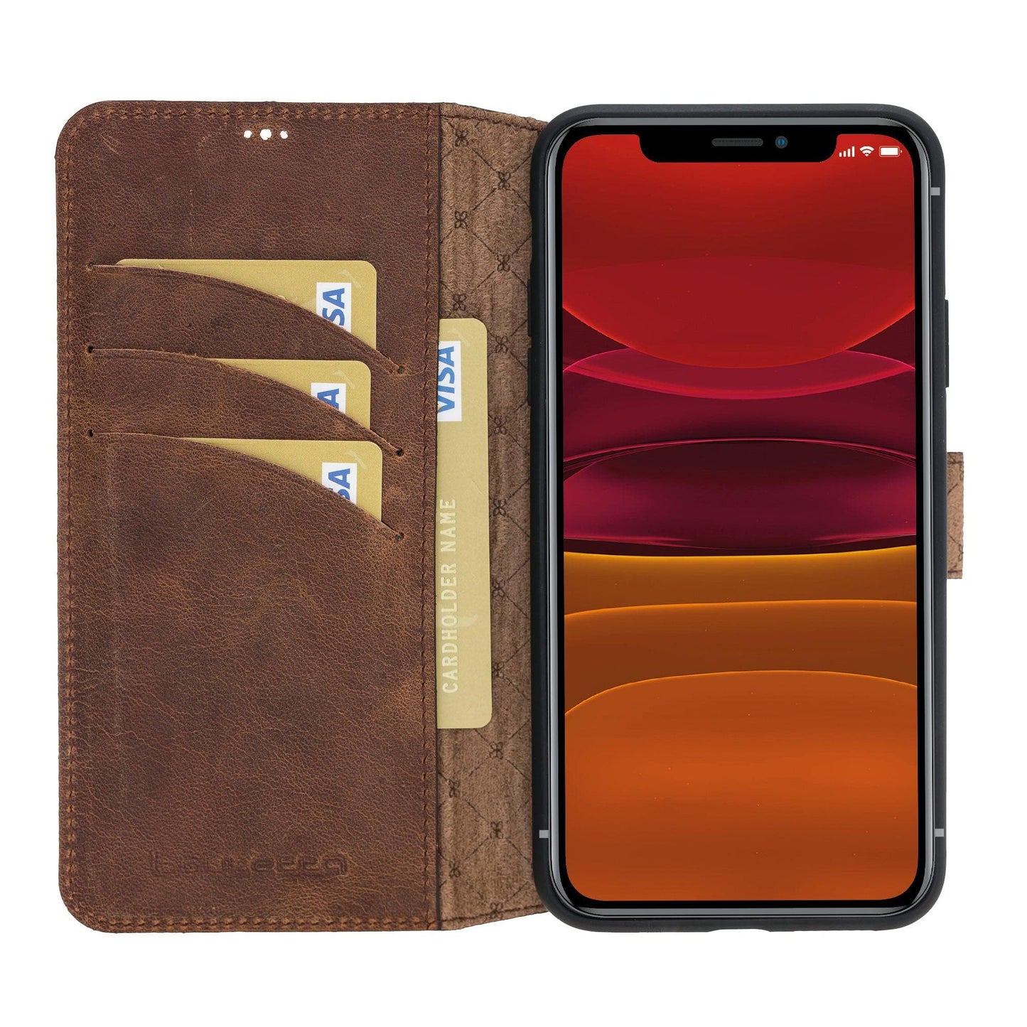Bouletta Bouletta Leather Wallet Case for iPhone 11 Series I Phone 11 Pro Saddle Brown