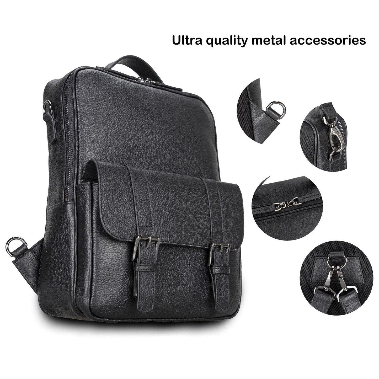 Bouletta Bouletta Molde Unisex Leather Laptop Backpack