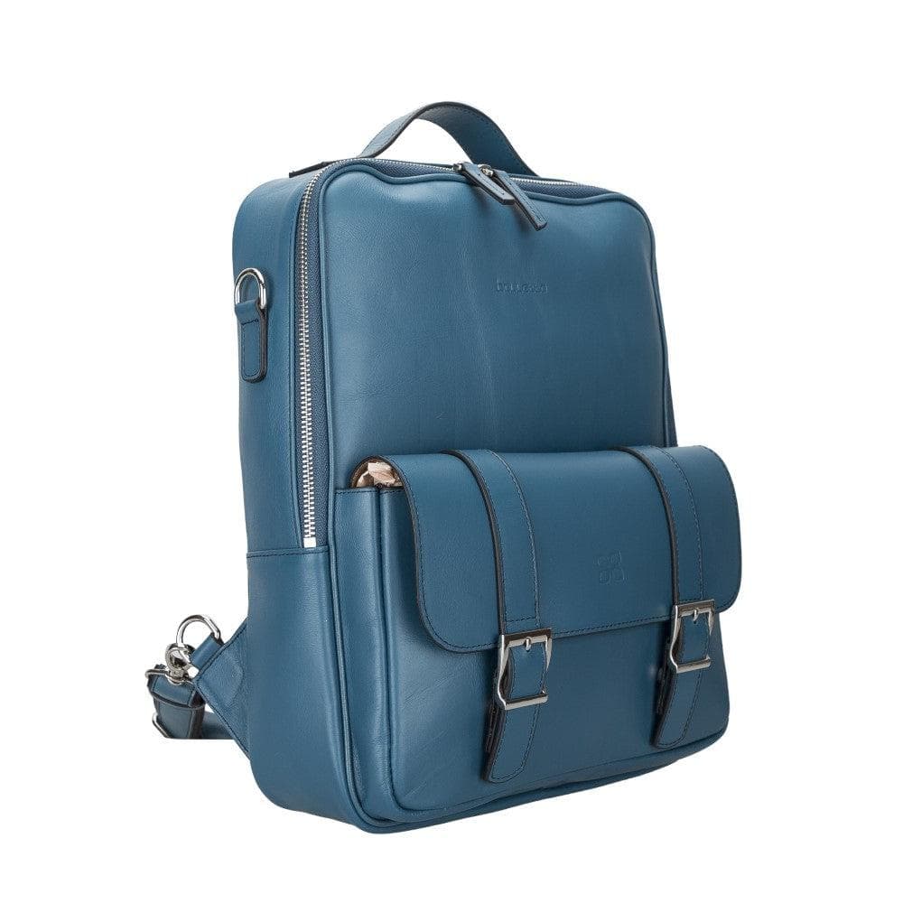 Bouletta Bouletta Molde Unisex Leather Laptop Backpack Blue
