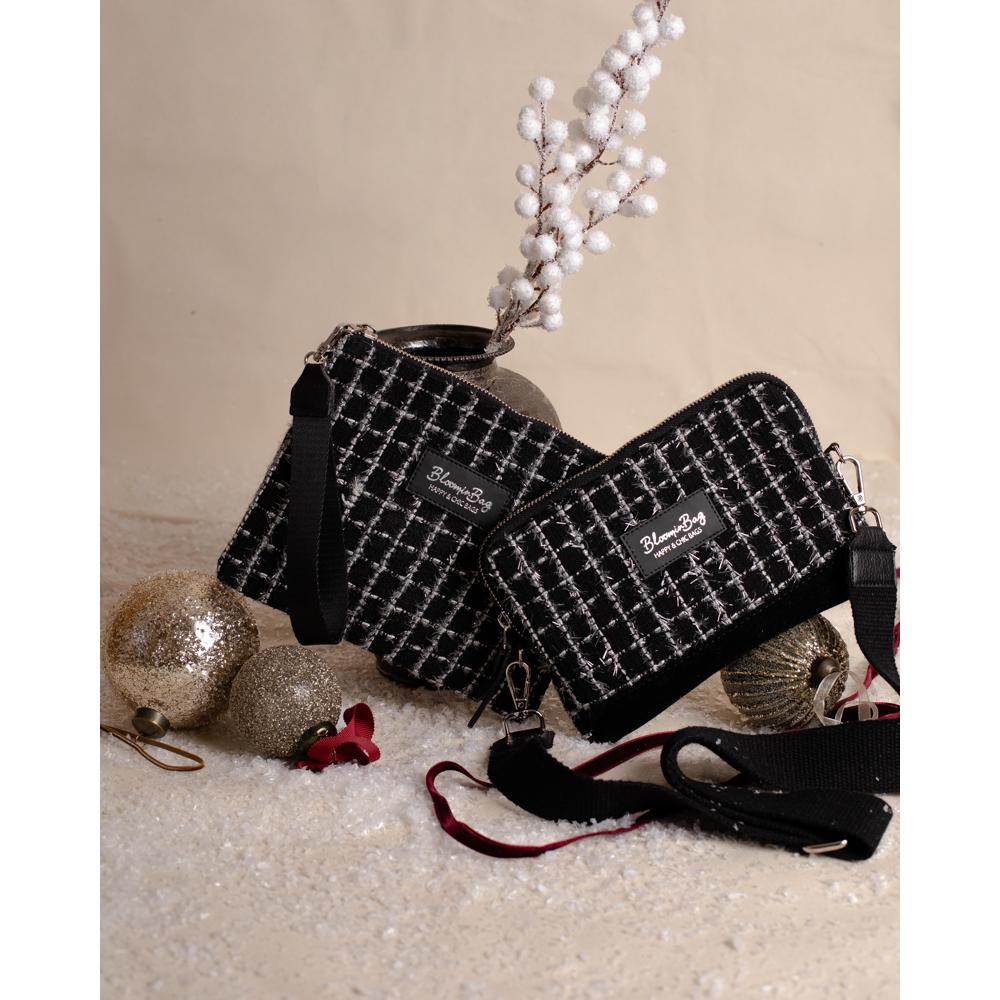 BloominBag Noir Tweed Crossbody Bag