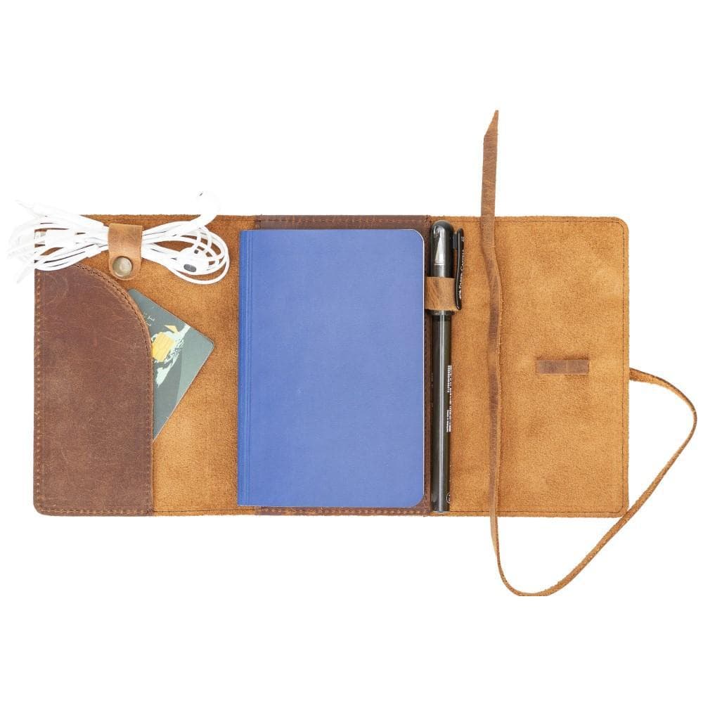 Bouletta Nanny Leather Agenda Cover Saddle Brown