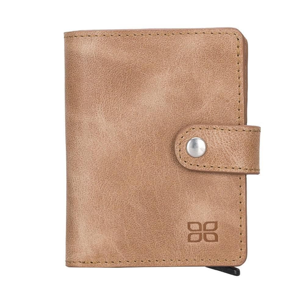 Bayelon Palermo Leather Zip Mechanical Card Holder Burly Wood
