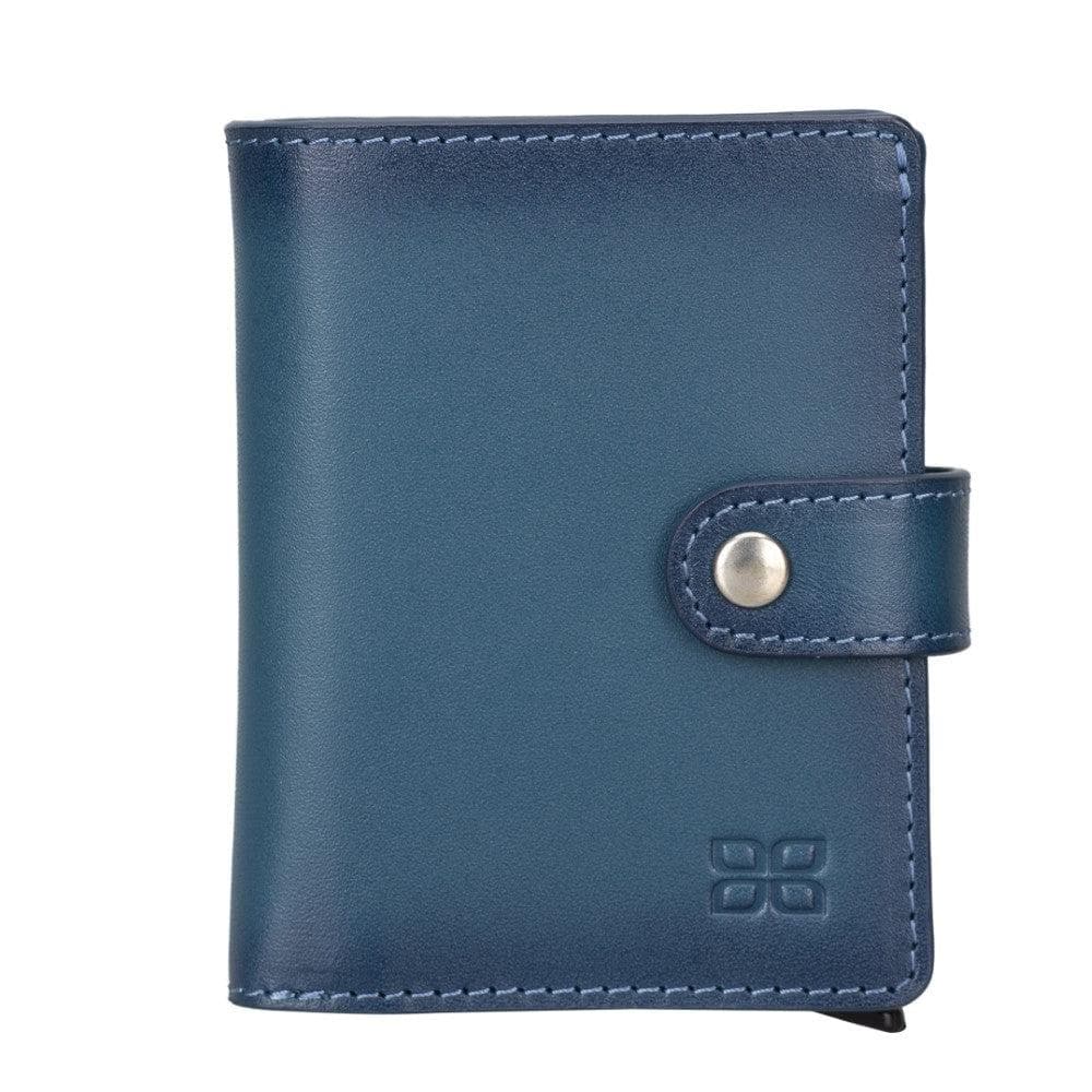 Bayelon Palermo Leather Zip Mechanical Card Holder Blue