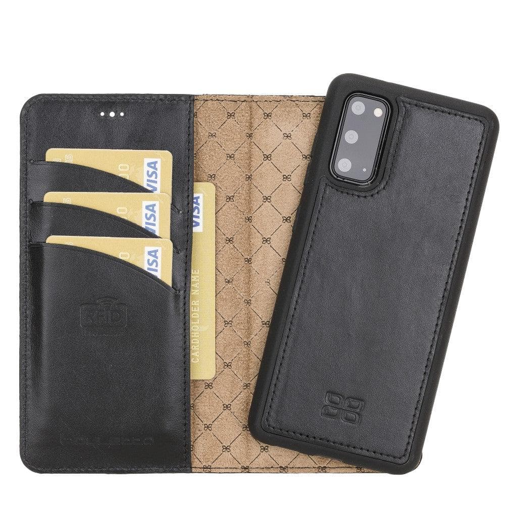 Bayelon Magic Detachable Leather Wallet Case for Samsung Galaxy S20 Black