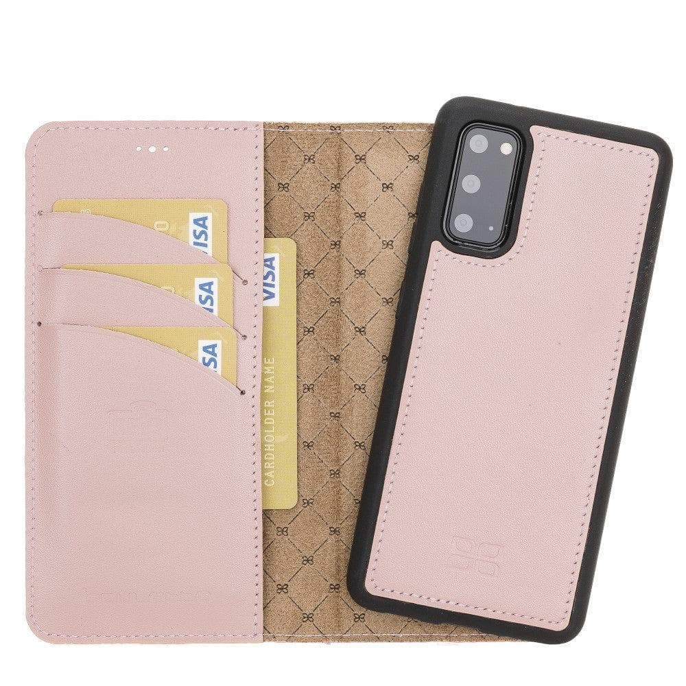 Bayelon Magic Detachable Leather Wallet Case for Samsung Galaxy S20 Pink