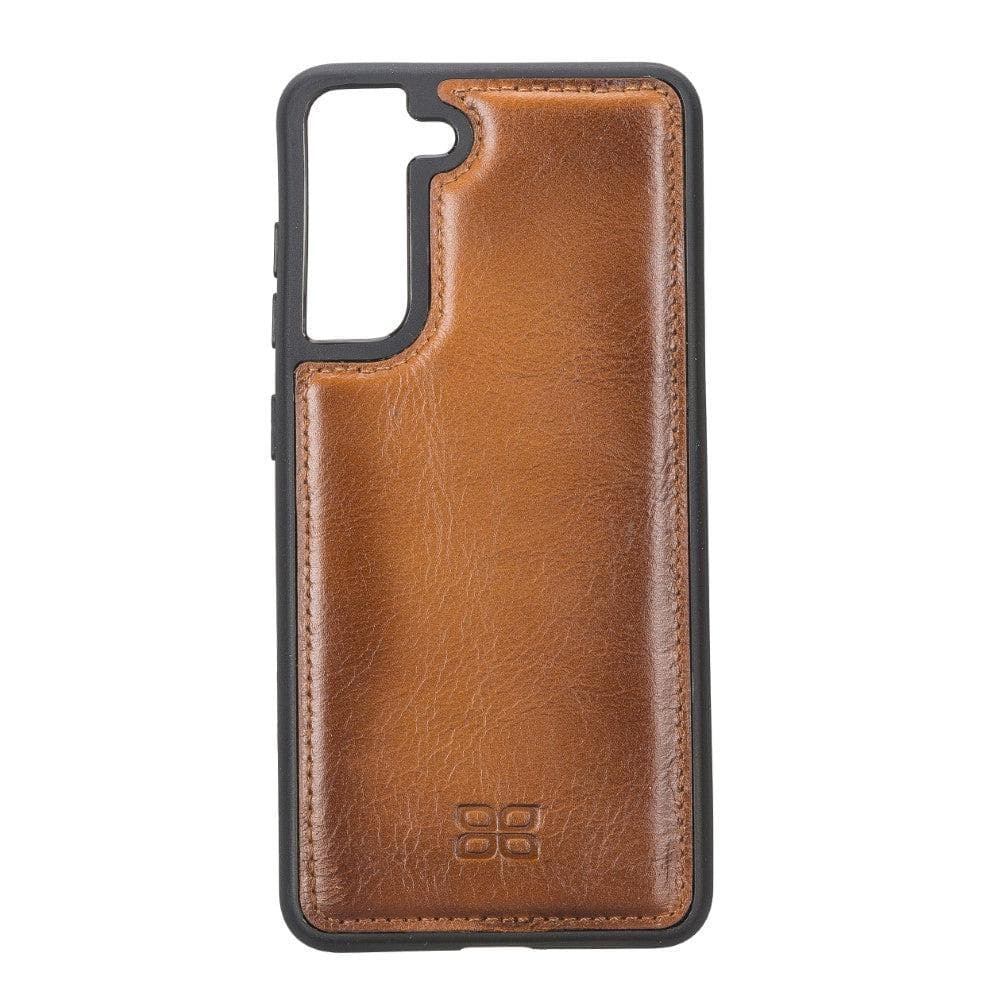 Bayelon Flex Cover Genuine Leather Case for Samsung Galaxy S21 FE Tan
