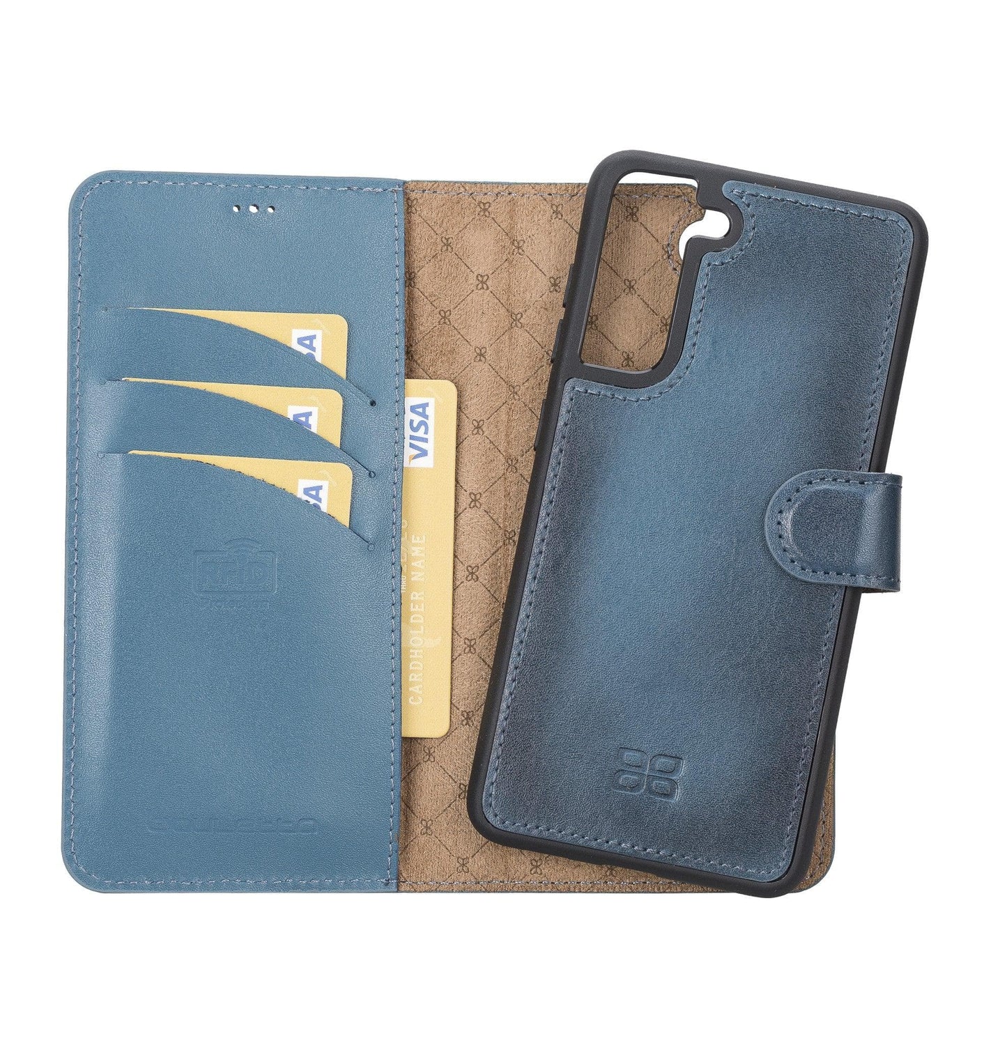 Bayelon Magic Samsung Galaxy S21 FE Detachable Leather Wallet Case