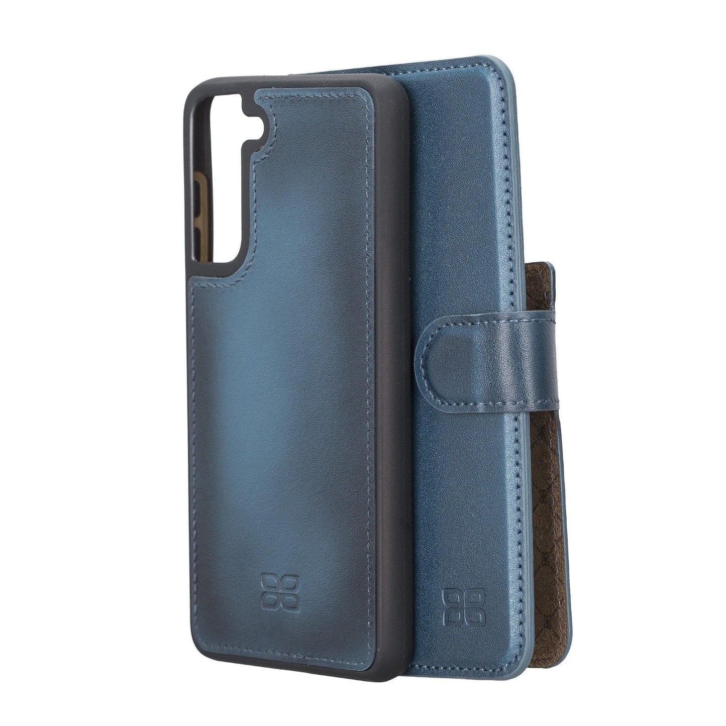 Bayelon Magic Samsung Galaxy S21 FE Detachable Leather Wallet Case Blue