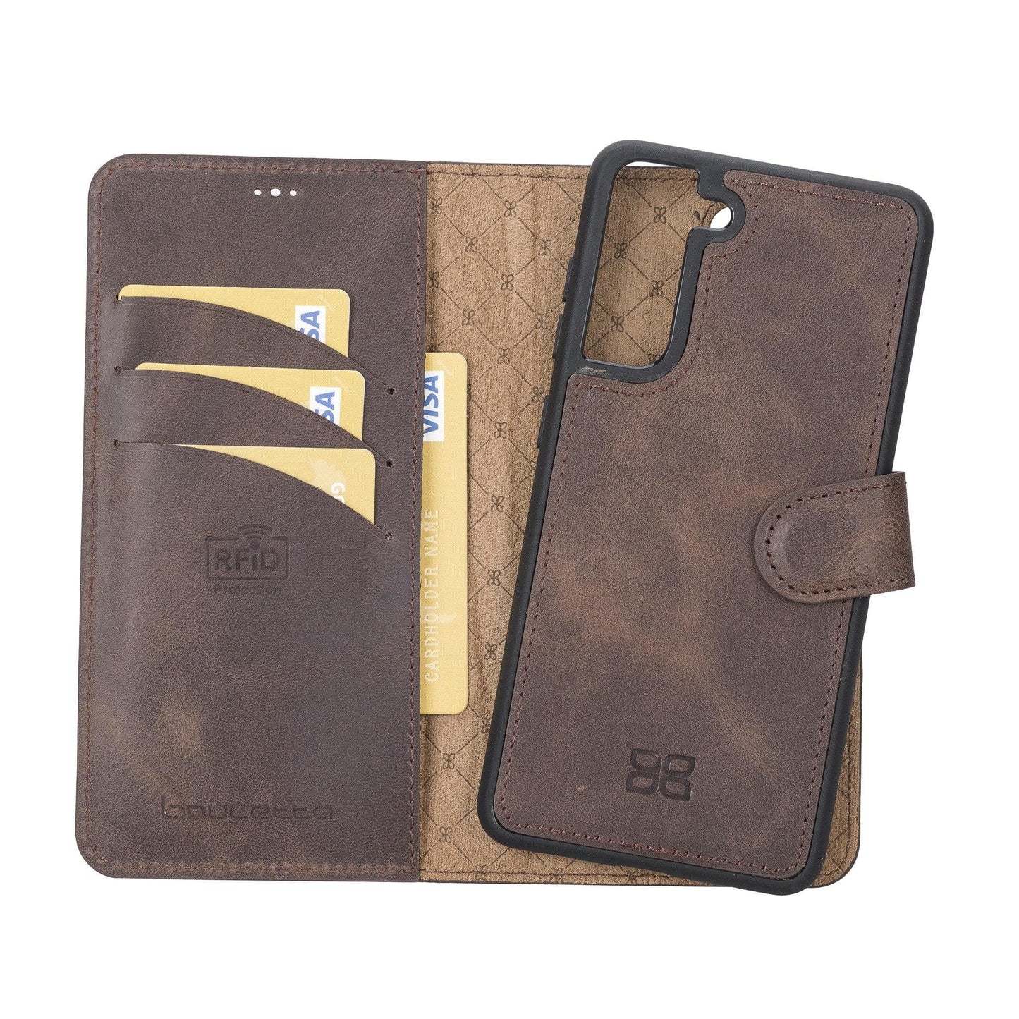 Bayelon Magic Samsung Galaxy S21 FE Detachable Leather Wallet Case