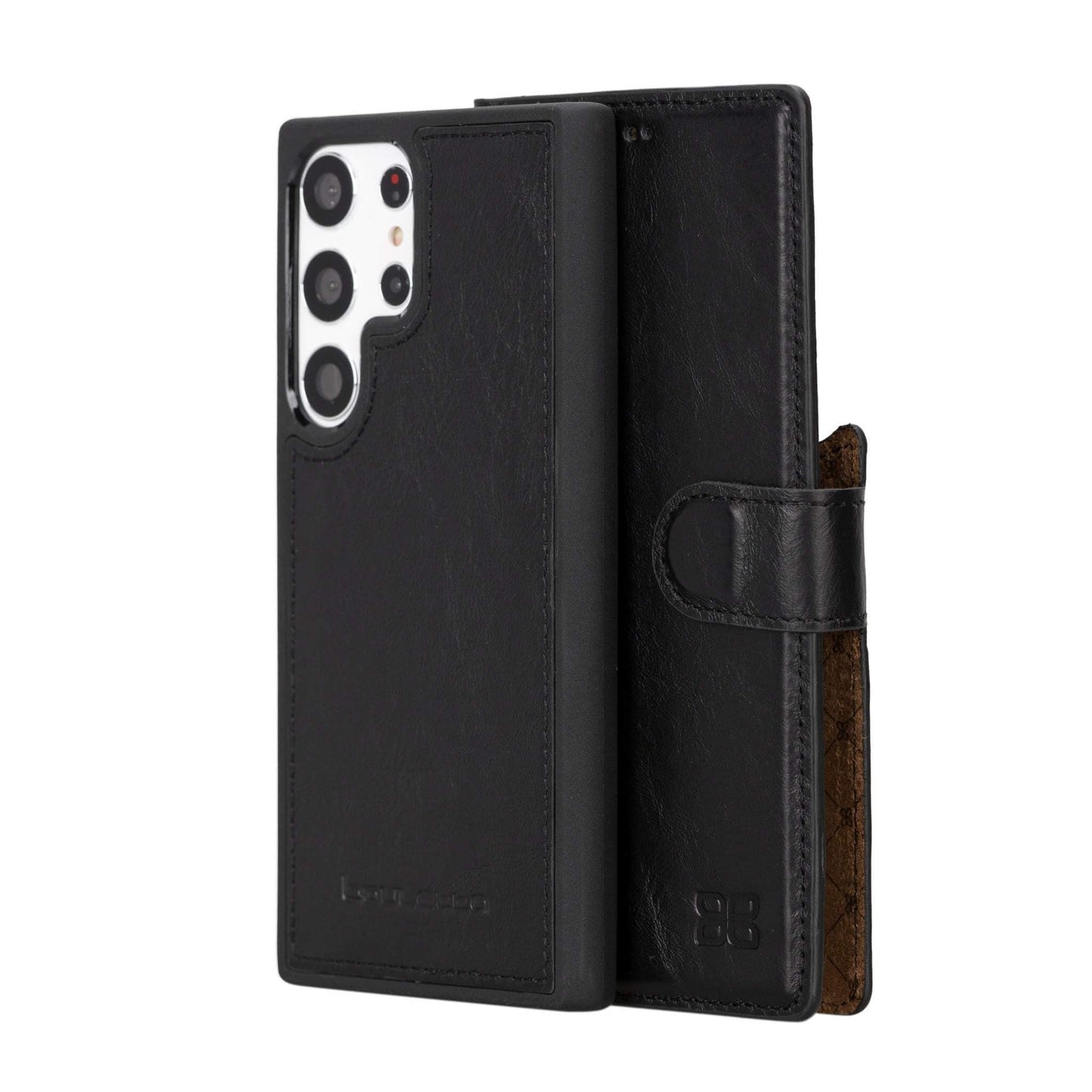 Bayelon Magic Samsung Galaxy S23 Detachable Leather Wallet Case Galaxy S23 Ultra Black