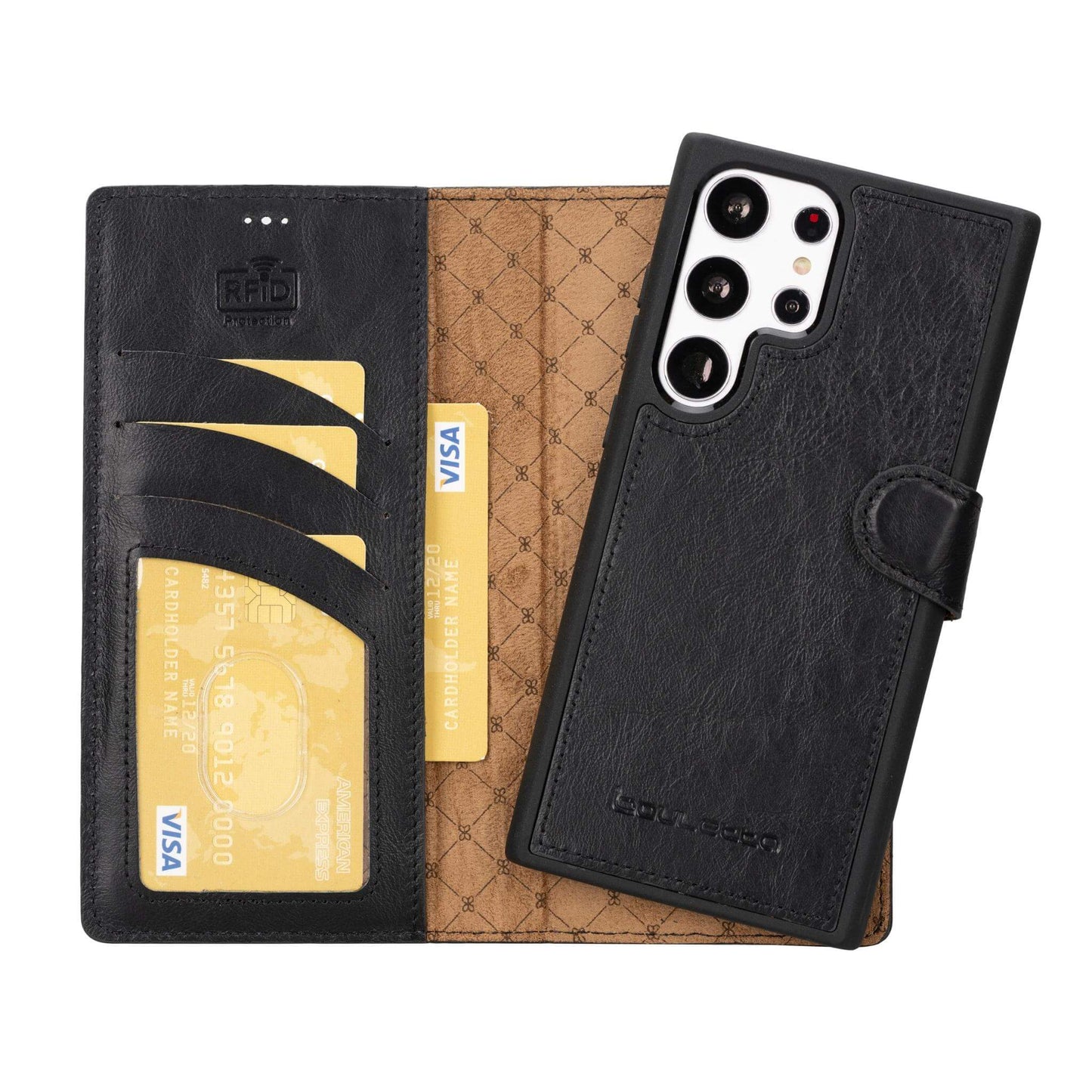 Bayelon Magic Samsung Galaxy S23 Detachable Leather Wallet Case
