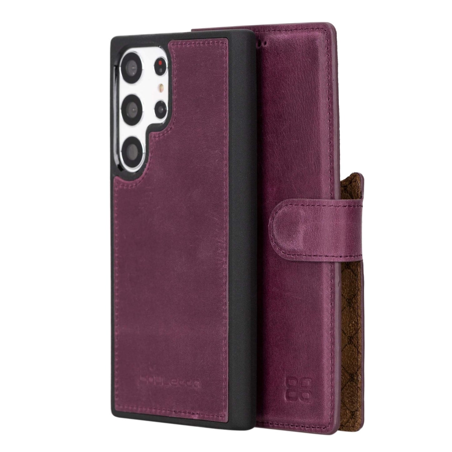 Bayelon Magic Samsung Galaxy S23 Detachable Leather Wallet Case Galaxy S23 Ultra Purple