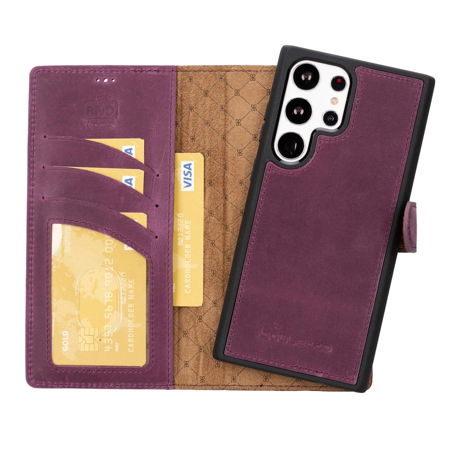 Bayelon Magic Samsung Galaxy S23 Detachable Leather Wallet Case