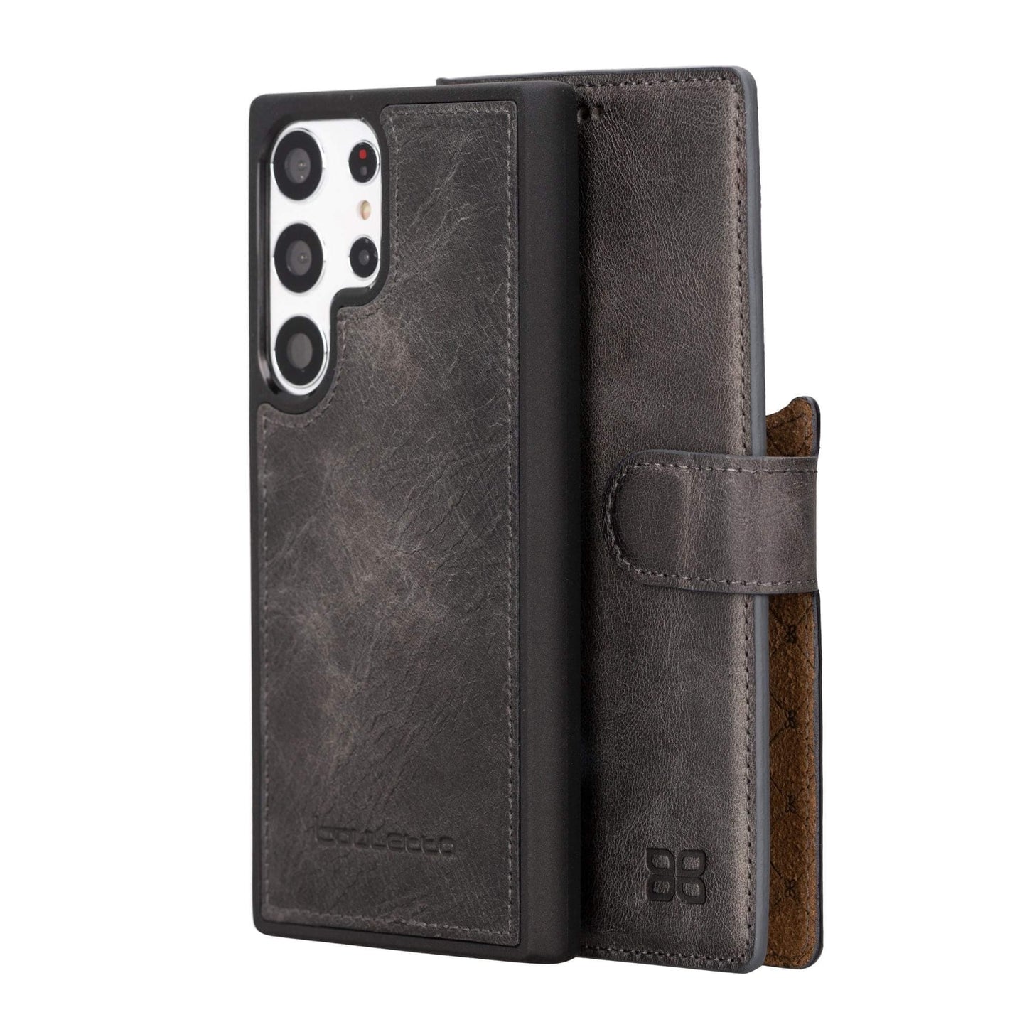 Bayelon Magic Samsung Galaxy S23 Detachable Leather Wallet Case Galaxy S23 Ultra Gray