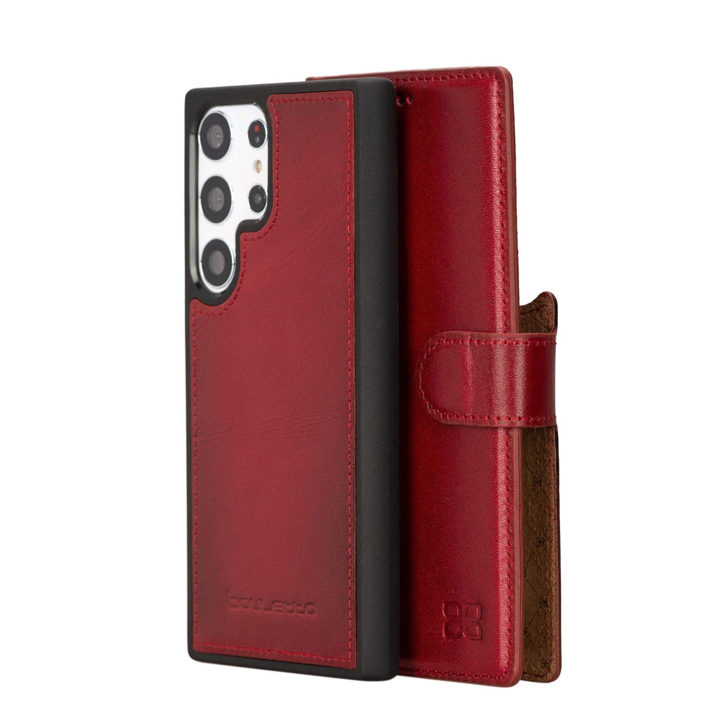 Bayelon Magic Samsung Galaxy S23 Detachable Leather Wallet Case Galaxy S23 Ultra Red
