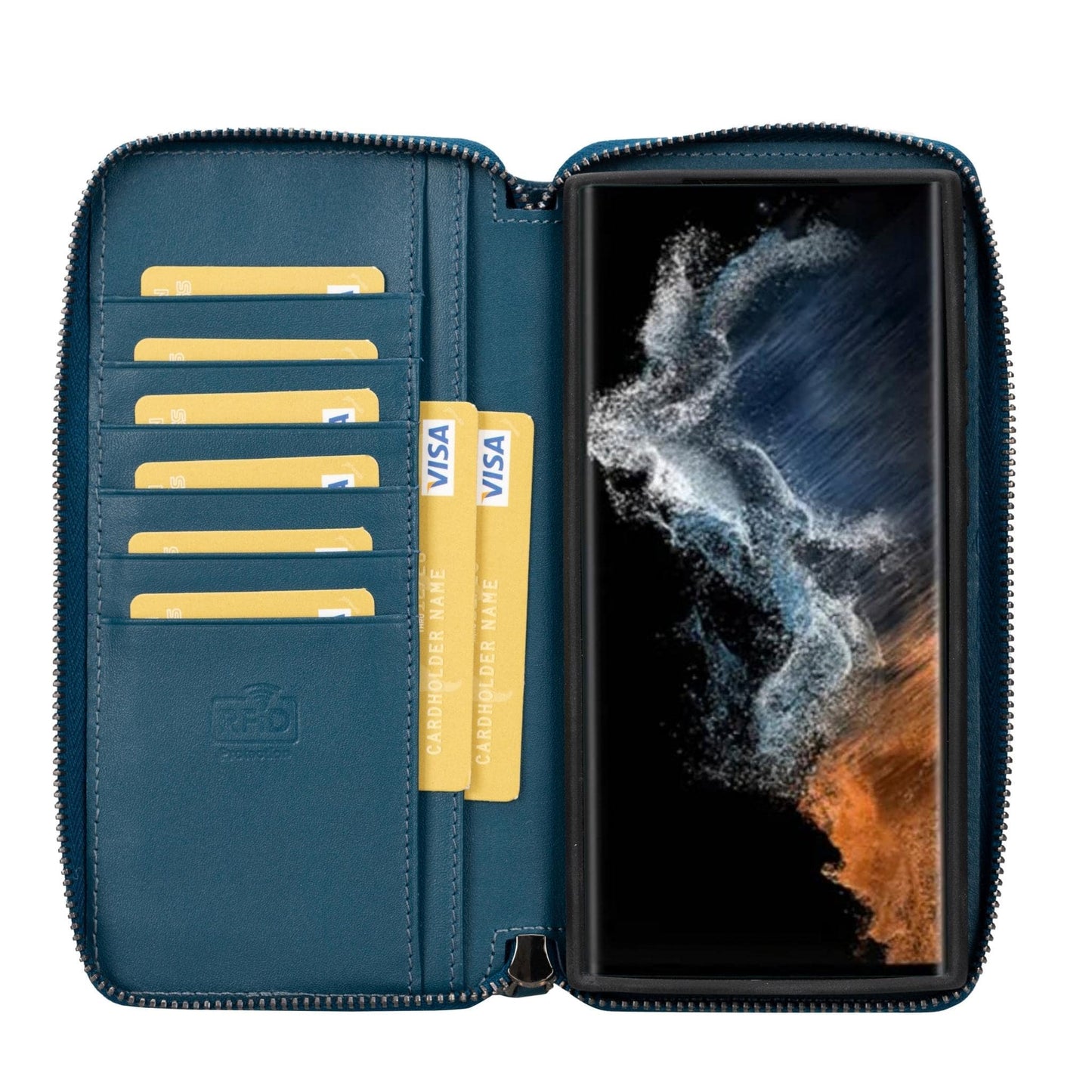 Bayelon Pouch Magic Wallet for Samsung Galaxy S23 - Detachable Leather Case
