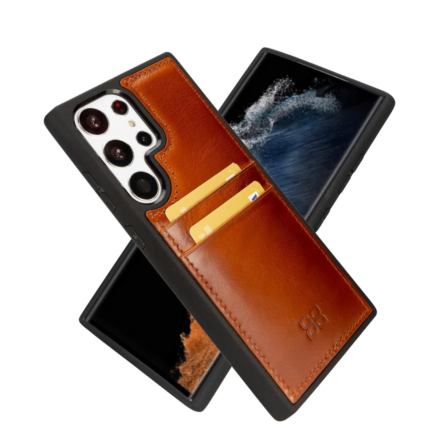 Bayelon Flex Cover Leather Case for Samsung Galaxy S24 Ultra with Card Holder