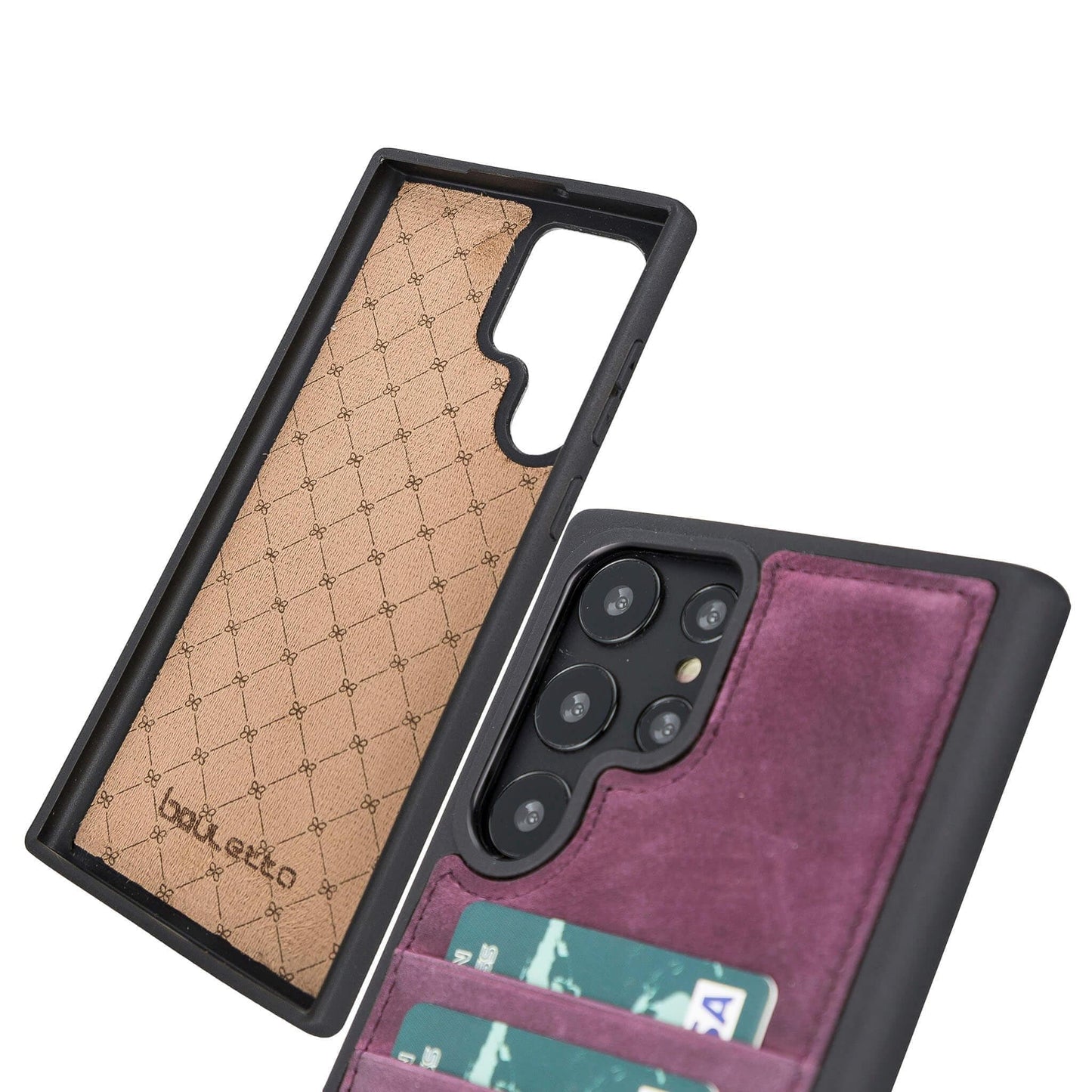 Bayelon Flex Cover Leather Case for Samsung Galaxy S24 Ultra with Card Holder