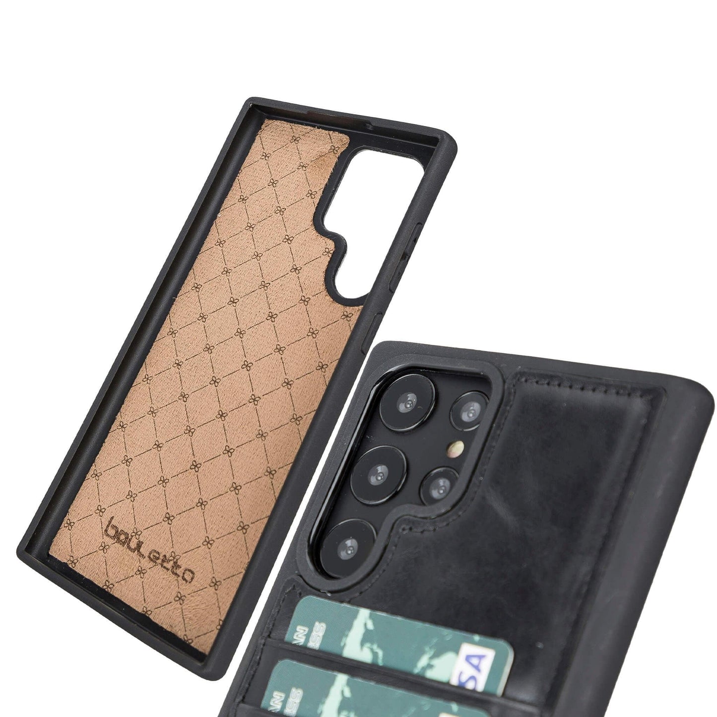 Bayelon Flex Cover Leather Case for Samsung Galaxy S24 Ultra with Card Holder