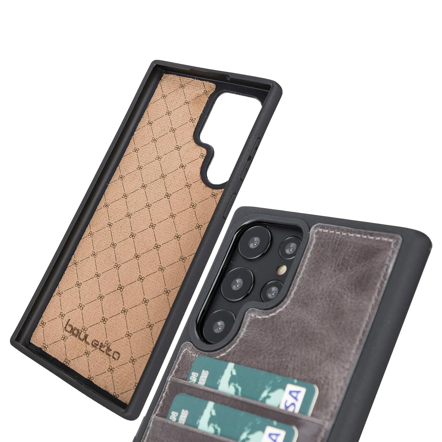 Bayelon Flex Cover Leather Case for Samsung Galaxy S24 Ultra with Card Holder