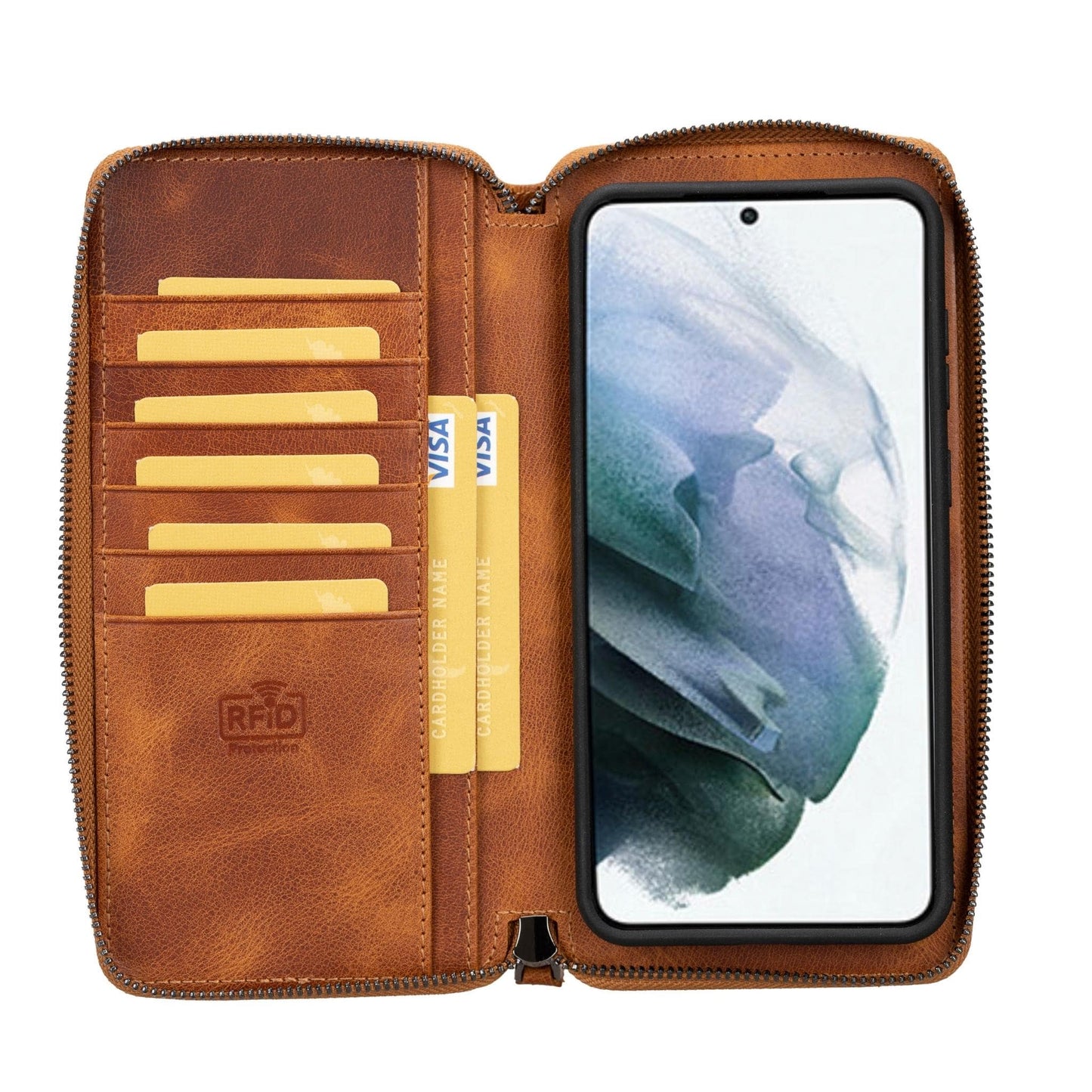 Bayelon Pouch Magic Wallet Case for Samsung Galaxy S24 Ultra - Leather