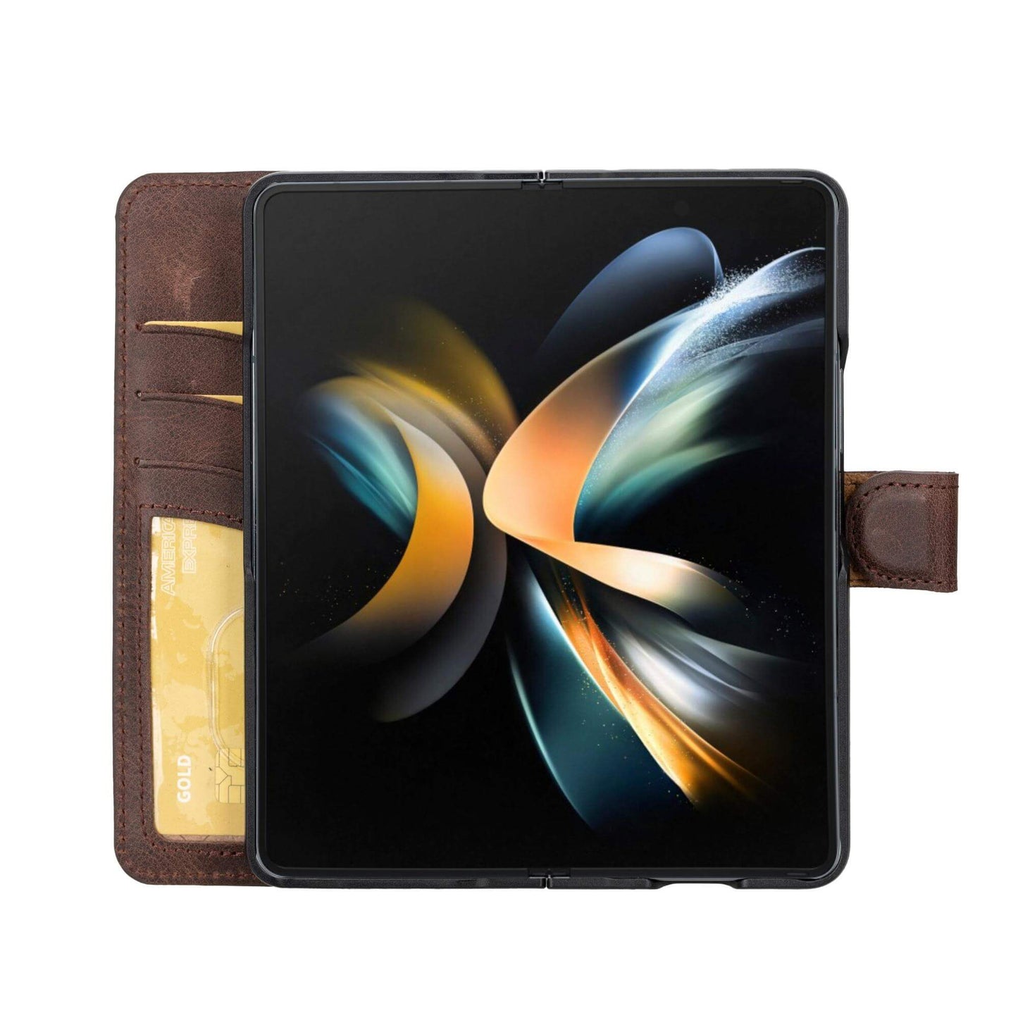 Bouletta Leather Wallet Case for Samsung Galaxy Z Fold 4 - Non-Detachable Brown