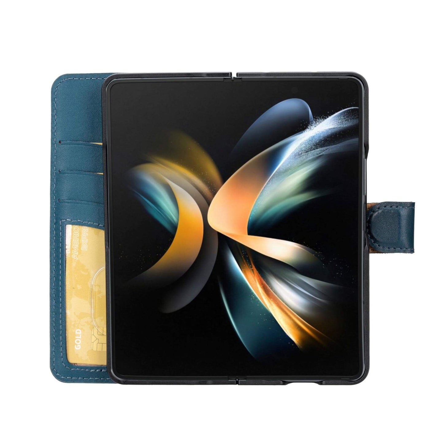 Bouletta Leather Wallet Case for Samsung Galaxy Z Fold 4 - Non-Detachable Blue