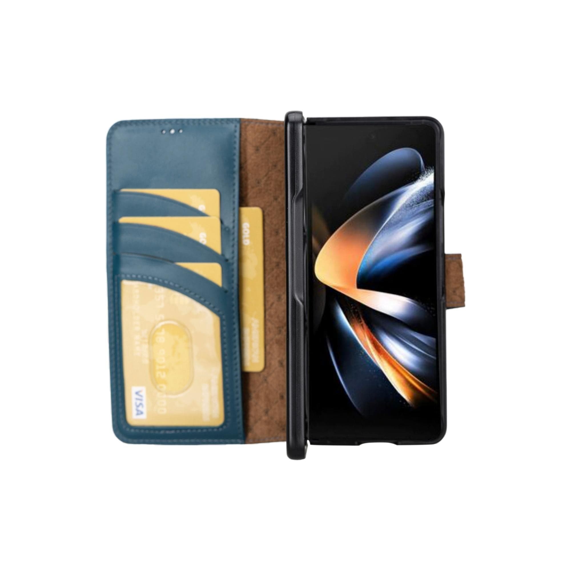 Bayelon Samsung Galaxy Z Fold 5 Leather Folio Wallet Case