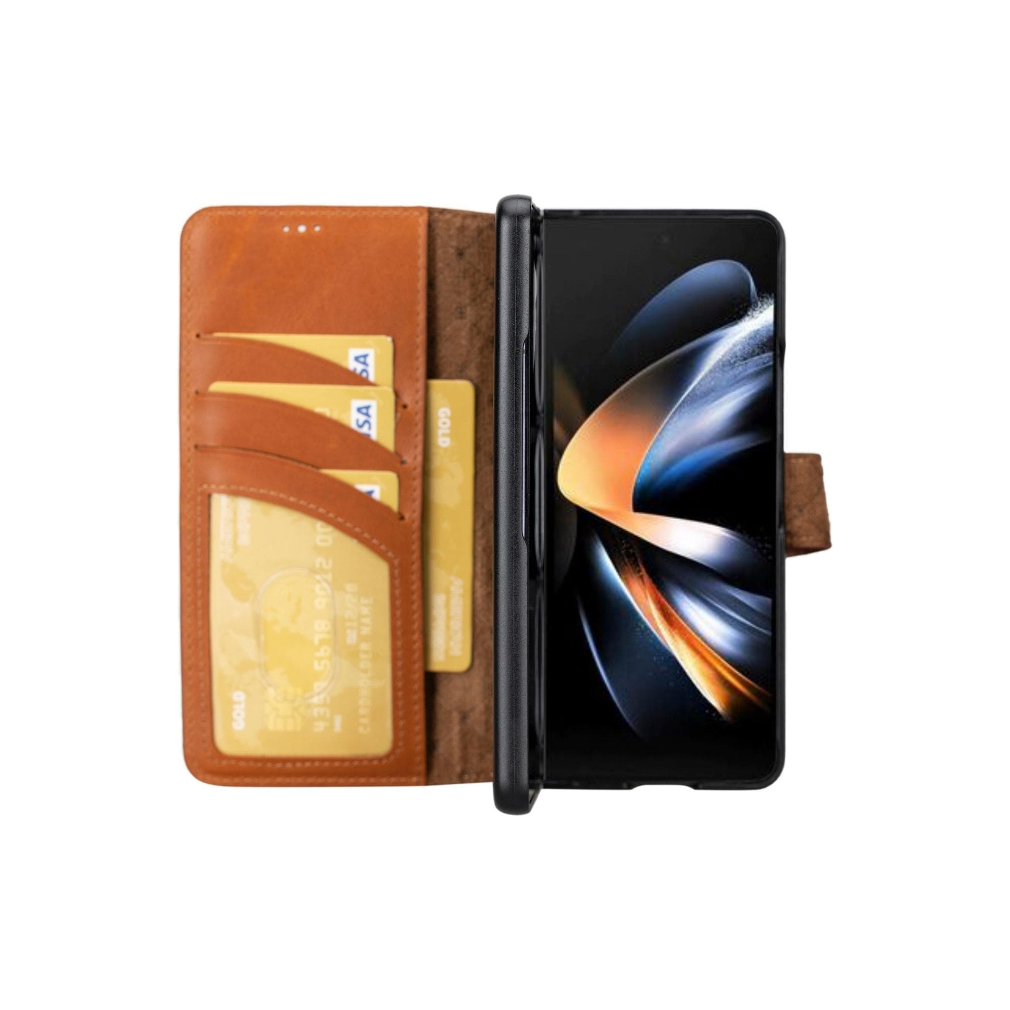 Bayelon Samsung Galaxy Z Fold 5 Leather Folio Wallet Case