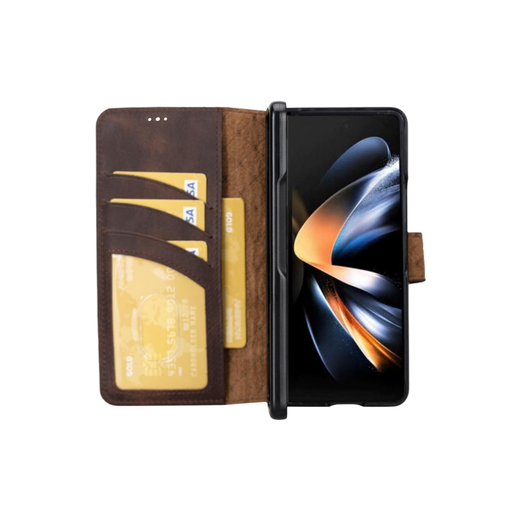 Bayelon Samsung Galaxy Z Fold 5 Leather Folio Wallet Case