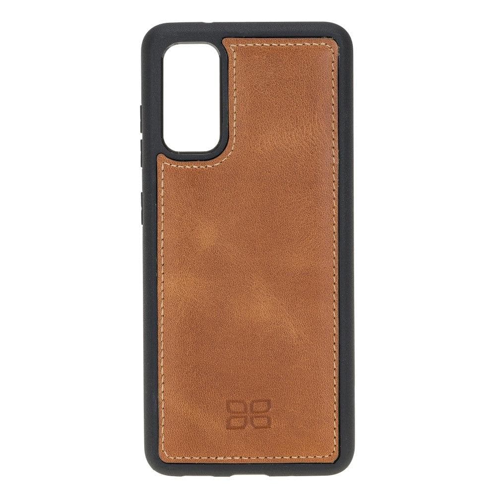 Bayelon Flex Cover Genuine Leather Case for Samsung Galaxy S20 Ultra Golden Tan
