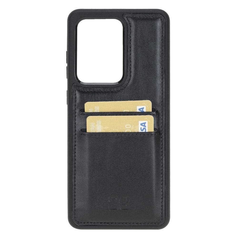 Bayelon Genuine Leather Flex Cover Case for Samsung Galaxy S20 Ultra Black