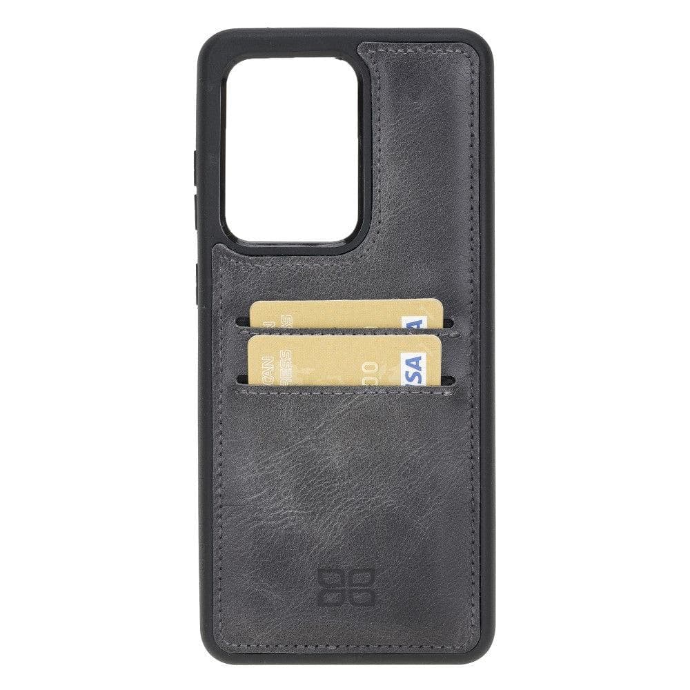 Bayelon Genuine Leather Flex Cover Case for Samsung Galaxy S20 Ultra Gray