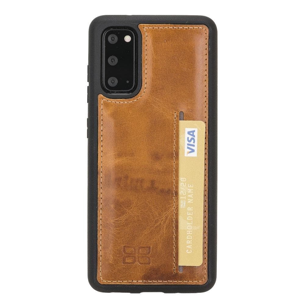 Bayelon Genuine Leather Flex Cover Case for Samsung Galaxy S20 Ultra Sandy Tan