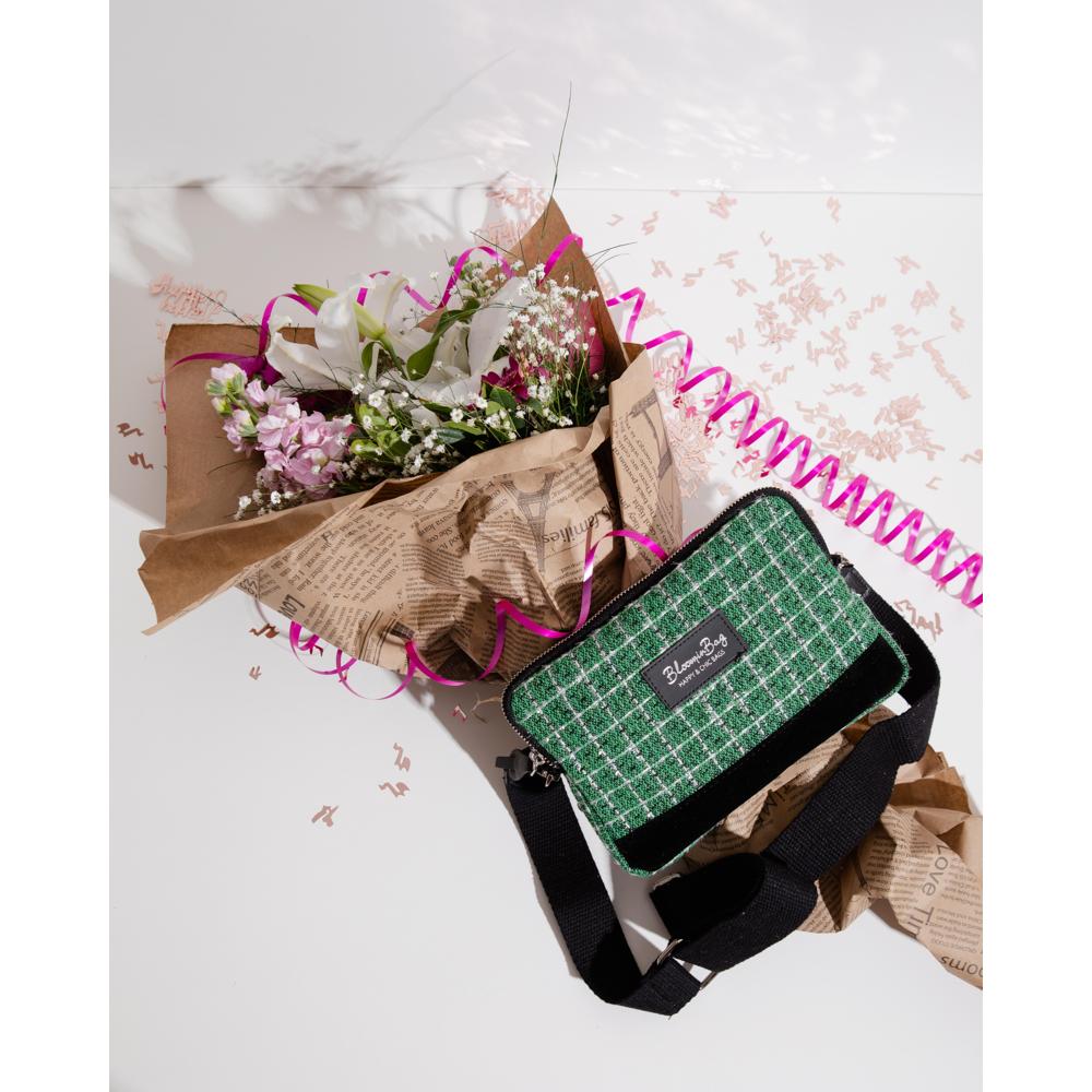 BloominBag Shepherd Tweed Crossbody Bag