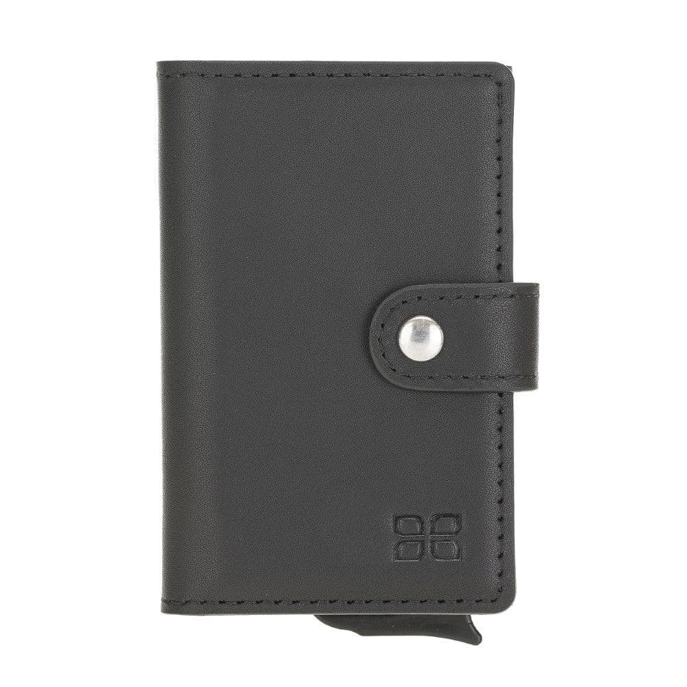 Bayelon Terry Leather Mechanical Card Holder with Coin Slot
