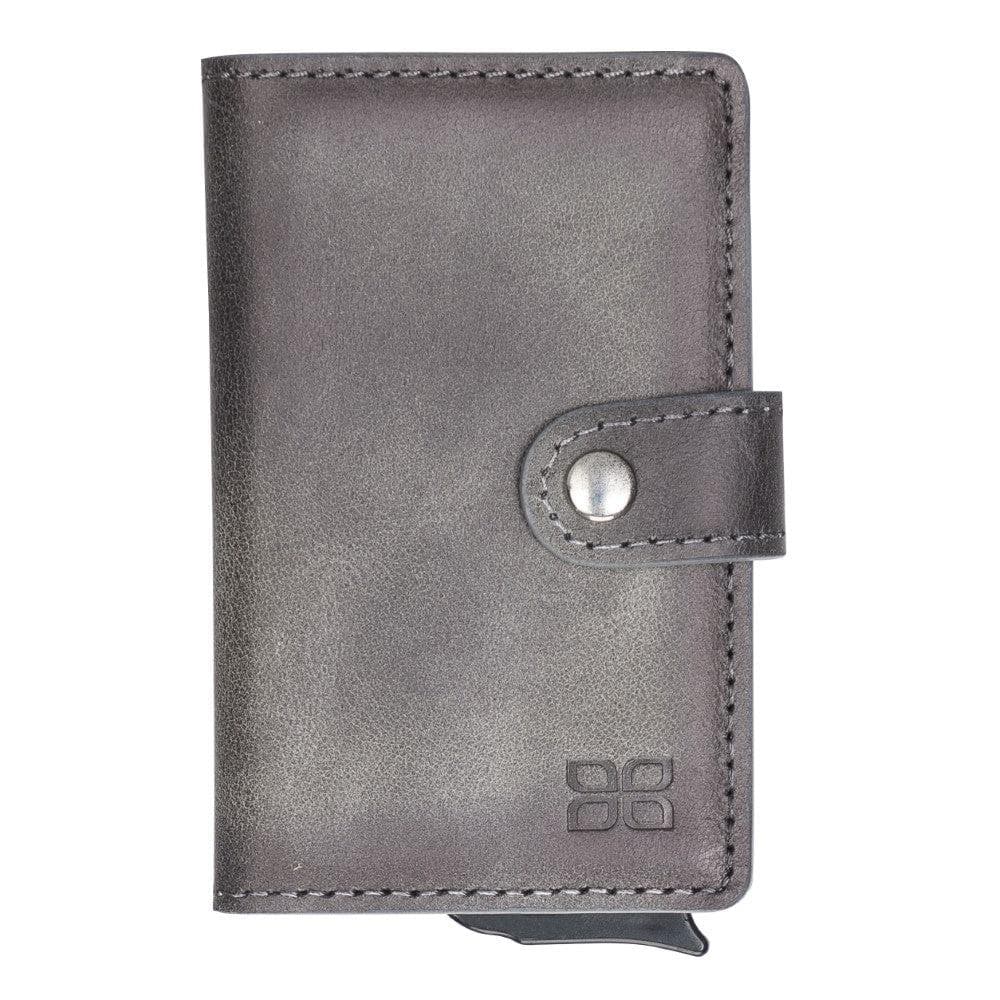 Bayelon Terry Leather Mechanical Card Holder with Coin Slot